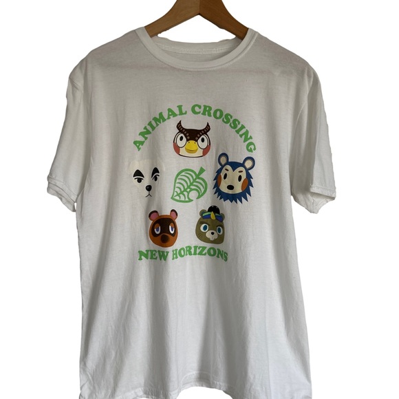 Animal Crossing Graphic White Lightweight 100% Cotton Tee Shirt Size Large - Picture 7 of 7